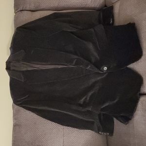Oscar de la Renta black velvet pindot blazer